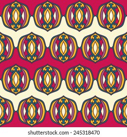 Abstract seamless vector boho wallpaper