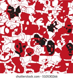 Abstract seamless vector face background