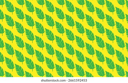 Padrão floral vetorial sem emenda abstrato com flores amarelas e folhas verdes para design têxtil, papel de parede ou decoração retro vintage