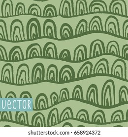 Abstract seamless vector hand drawn hillocks pattern for textile, ceramics, fabric, print, cards, wrapping