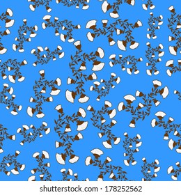 Abstract seamless vector hand-drawn background.