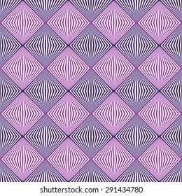 Abstract seamless vector illustration of striped rhombuses 