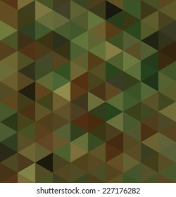 Abstract Seamless Vector Military Camouflage Background Made of Geometric Triangles Shapes