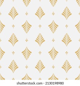 Abstract seamless vector models. Golden on white wallpaper. Simple flower ornament. Classic diamond texture, dotted. Vector element of graphic design.