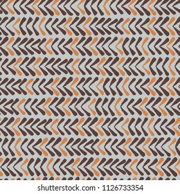 Abstract seamless vector nature ribbon chevron brown pattern for wrapping, fabric, textile, ceramic, craft