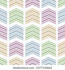 Abstract seamless vector pattern with arrows. Retro simple background. Color geometric chevron pattern.