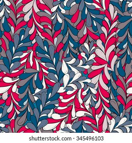 Abstract Seamless vector pattern background with leaves. Hand drawn natural elements for all kinds of invitations, logo, cards and graphic designs. Wedding elements and save the date cards.