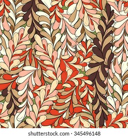 Abstract Seamless vector pattern background with leaves. Hand drawn natural elements for all kinds of invitations, logo, cards and graphic designs. Wedding elements and save the date cards.