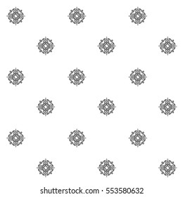 Abstract Seamless Vector Pattern Black on White