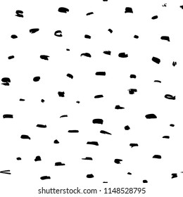Abstract seamless vector pattern with brush strokes. Modern dots background