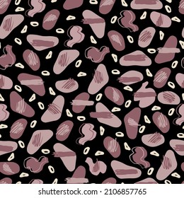 abstract seamless vector pattern chaotic different figures on contrasting background. Simple geometric pattern with Artistic shapes.