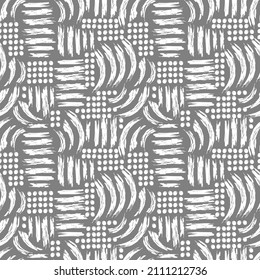 abstract seamless vector pattern chaotic curved lines of different colors on contrasting background