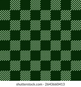 Abstract Seamless vector pattern in chess style with chess figures and chessboard for design, textile, fabric, surface textures, packaging, scrapbooking, chess school or chess club.