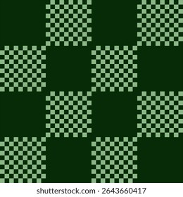Abstract Seamless vector pattern in chess style with chess figures and chessboard for design, textile, fabric, surface textures, packaging, scrapbooking, chess school or chess club.