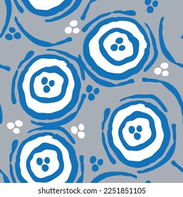 Abstract seamless vector pattern with circle, dots and spots decorative elements. Hand drawn background in boho style for textile print, fabric design, wallpaper and digital paper, wrapping.