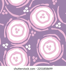 Abstract seamless vector pattern with circle, dots and spots decorative elements. Hand drawn background in boho style for textile print, fabric design, wallpaper and digital paper, wrapping.