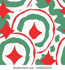Abstract seamless vector pattern with circle, dots and spots decorative elements. Hand drawn background in boho style for textile print, fabric design, wallpaper and digital paper, wrapping.