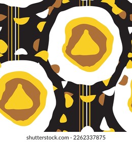 Abstract seamless vector pattern with circle, dots and spots decorative elements. Hand drawn background in boho style for textile print, fabric design, wallpaper and digital paper, wrapping.