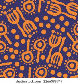 Abstract seamless vector pattern with circle, dots and spots decorative elements. Hand drawn background in boho style for textile print, fabric design, wallpaper and digital paper, wrapping.