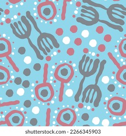 Abstract seamless vector pattern with circle, dots and spots decorative elements. Hand drawn background in boho style for textile print, fabric design, wallpaper and digital paper, wrapping.