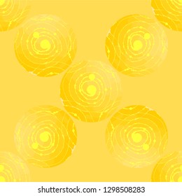 Abstract seamless  vector pattern with colorful spiral swirl shapes. Decorative background. Colorful texture for design of textile, fabric, cover, web.