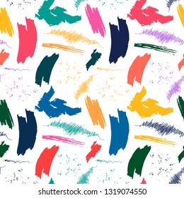 Abstract seamless vector pattern with colorful elements.Modern background.Textile texture