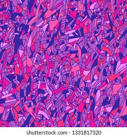 Abstract seamless vector pattern. Crossing lines and polygons. Pink, purple, blue and red colors. Isolated from the background