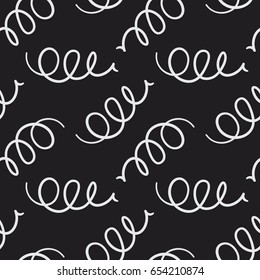 Abstract seamless vector pattern with curly lines. Decorative texture for print, invitation, textile, fabric, wallpaper, card, poster, home decor, packaging, and wrapping paper.