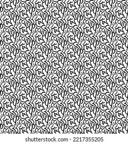 Abstract seamless vector pattern of curved lines