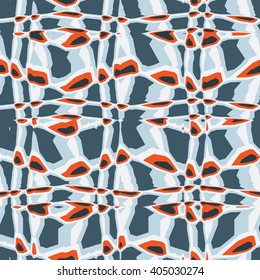 Abstract seamless vector pattern of diagonal ornaments