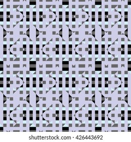 Abstract seamless vector pattern of diagonal ornaments