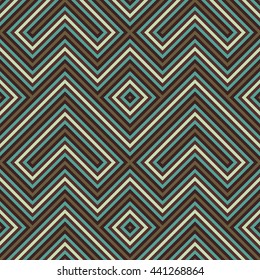 Abstract seamless vector pattern of diagonal ornaments