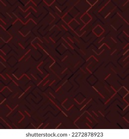 Abstract seamless vector pattern. Digital clock number code bars. Dark red