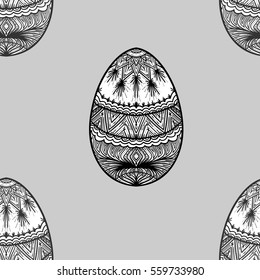 Abstract seamless vector pattern with easter ornamental eggs.