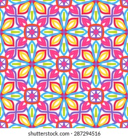 Abstract seamless vector pattern, fashion background, kaleidoscope