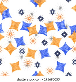 Abstract seamless vector pattern. Geometric shape for your textile design.