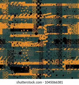Abstract seamless vector pattern for girls, boys, clothes. Creative background with dots, geometric figures Funny wallpaper for textile and fabric. Fashion style. Colorful bright