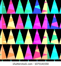 Abstract seamless vector pattern for girls, boys, clothes. Creative background with dots, geometric figures Funny wallpaper for textile and fabric. Fashion style. Colorful bright