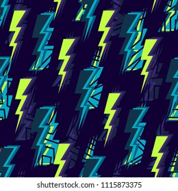 Abstract seamless vector pattern for girls, boys, clothes. Creative background with dots, geometric figures Funny wallpaper for textile and fabric. Fashion style. Colorful bright