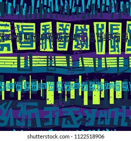 Abstract seamless vector pattern for girls, boys, clothes. Creative background with dots, geometric figures Funny wallpaper for textile and fabric. Fashion style. Colorful bright