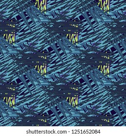 Abstract seamless vector pattern for girls, boys, clothes. Creative background with dots, geometric figures Funny wallpaper for textile and fabric. Fashion style. Colorful bright