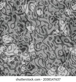 Abstract seamless vector pattern. Gray color palette. Background texture