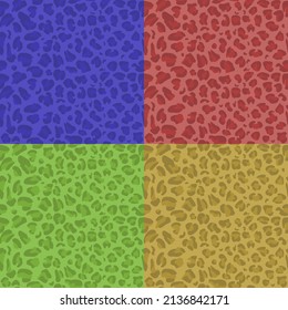 Abstract seamless vector pattern of leopard skin. Set Abstract print from the skin of wild animals. For print, web, home decor, fashion, surface, graphic design