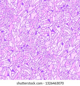 Abstract seamless vector pattern.  Lines, triangles and polygons. Pink and purple colors