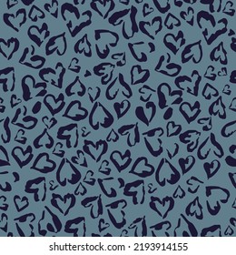 Abstract seamless vector pattern of love hearts. Design for use background Textile all over fabric print wrapping paper and others. Repeating texture surface pattern easy edit and customizable