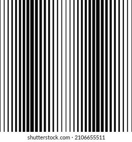 Abstract seamless vector pattern. Monochrome. Rhythm of simple vertical lines. Piano. Barcodes
