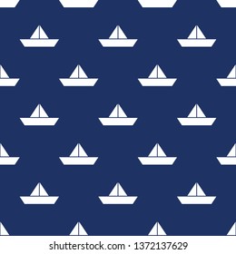 abstract seamless vector pattern of paper ships.