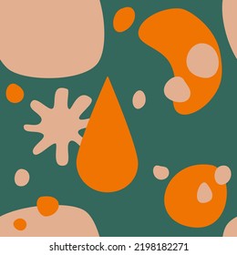 Abstract Seamless Vector Pattern. Random Shapes. Vivid Colours. Could Be Used For Printmaking, Decoration, Textile, Postcards, Wallpapers.