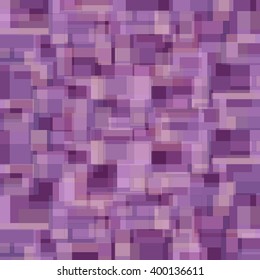 Abstract seamless vector pattern. Vector pattern of rectangles simulating translucent blurred background texture in purple and pink colors.Mosaic