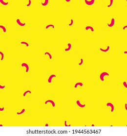 abstract seamless vector pattern red arches yellow background